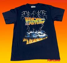 New Back To The Future Lightning 1985 Poster Vintage Mens Unisex T-Shirt L orange