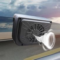 Solar Powered Cooler Fast Rotation Car Window Vent Fan Solar Window Fan Portable Car Ventilation Fan Solar Powered Vent Fan For spain gray