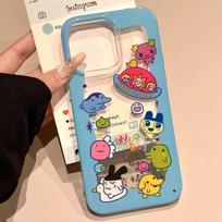 Cartoon Comic T-Tamagotchi  Phone Case For iPhone 17 16 15 14 13 12 11 Pro Max 14 15 16 17Air Plus Sweet Cute Y2K Girl Cover iPhone17 Pro gray