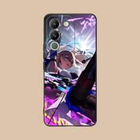 HSR Serval matinio TPU dėklas mobiliajam telefonui VIVO V60 V50 V40 V30 V29 V27 V25 V23 Pro Lite 5G, spalvingas spausdintas dangtelis vivo V23e gray