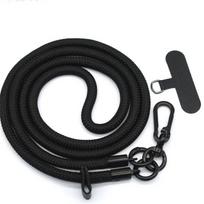 1Pcs 8MMx120CM Bold DYM Mobile Phone Lanyard Universal Crossbody Hanging Shoulder Strap Detachable Neck Cord Anti-Lost Lanyard black