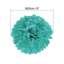 8  Tissue Pom Poms Flowers 10 Pack Paper Flower Ball for Wedding Bridal Shower Birthday Bachelorette Party Backdrop Decoration turkis