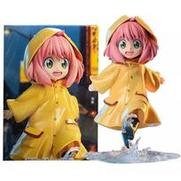 12.5CM Anime Spy × Family Anya Forger Figure Raincoat Model Toy Summer Dress Up Anya Gift Collection Action Figure No box yellow