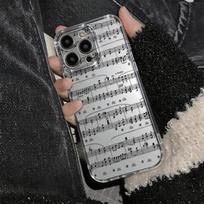 Fashionable Music Score Is Popular Clear Phone Case For Samsung S23 Fe S24 S22 Plus S21 Plus S20 Ultra Note10 M33 5G A14 Cover Samsung M23 5G gray