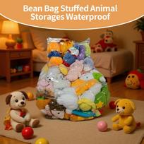 Stuffed Animal Storage Bean Bag Chair Cover Clear Stuffed Animal Storage Bean Bag Chair Cover for  Relaxing Couch Sofa Bed China Mainland brown