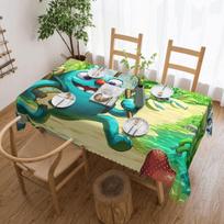 Bugsnax Game Poster Custom Rectangular Tablecloth Waterproof Table Cover for Festival Party Decorations Table Cloth 137x183cm black