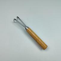 Stainless Steel Long Handle Bonsai Soil Loosening Rake - Durable Gardening Tool gray
