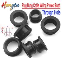 Hongtu 10PCS Black Silicone Rubber Snap-on Grommet Plug Bung Cable Wiring Protect Bush 2-30mm A 4.5mm(Hole 2mm)