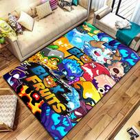 Blox Fruits Carpet Rug for Living Room Bedroom Home Sofa Decoration,Kids play Non-slip Floor Mat 40x60cm( 15x23in ) blue