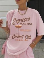 Espresso Martini Comfort Colors Short Sleeve T-Shirt | Boho Vintage Style Cocktail Shirt, Trendy Tee 3XL brown
