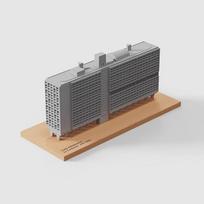Le Corbusier Marseille Apartment Model Concrete Architectural Desk Decor Unité d‘habitation Home Ornament Miniature Building gray