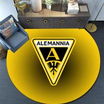 Alemannia Aachen,Round Area Rug,Carpet Rug for Living Room Bedroom Sofa Playroom Decor,Non-slip Floor Mat 80cmx80cm black