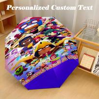8‑Rib Automatic Umbrella, Roblox Design Foldable Umbrella for Sun Rain Protection Travel Three-fold umbrella