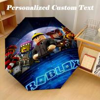 8‑Rib Automatic Umbrella, Roblox Design Foldable Umbrella for Sun Rain Protection Travel Three-fold umbrella