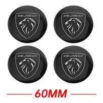 56/60/65mm Car Emblem Wheel hub Center Cap Badge Covers Sticker Decal Accessories For Peugeot  206 3008 308 307 106 407 208