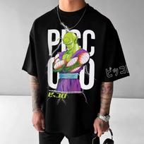 Dragon Ball Piccolo Anime Spausdinami marškinėliai Vyriški ir moteriški marškinėliai Vyriški viršutiniai drabužiai Sportiniai marškinėliai Vyriški marškinėliai 2026 Vasaros nauji marškinėliai 100 white