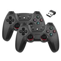 BOYHOM Belaidis Dvigubas Žaidimų Valdiklis Linux/Android Telefonui, Žaidimų Dėžutei, Žaidimų Klipui, PC, Išmaniajai TV Dėžutei 2.4G Žaidimų Pultelis Vairasvirtė juoda