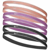 Galvos juostos plaukams Nike Swoosh Sport metalinės 6 vnt.persikinės, rožinės, pilkos N1002008646OS