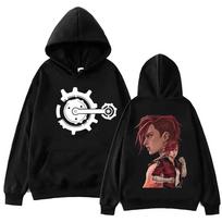 „Arcane-Vi“ grafinis gobtuvas moterims ir vyrams, sportinis kostiumas, „Sudaderas“, estetinis, manga, laisvalaikio, vyriški drabužiai, gatvės stilius, megztiniai. M black