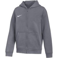 Nike Park 26 flisinis džemperis su gobtuvu ir pilnu užtrauktuku vaikams, pilkas