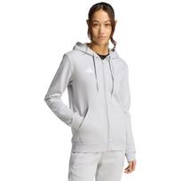 Moteriškas adidas Entrada 26 džemperis su kapišonu ir užtrauktuku per visą ilgį, pilkas KF5936