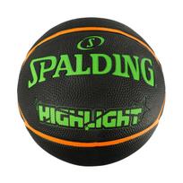 Krepšinio kamuolys Spalding Highlight juodai-žaliai-oranžinis 84354Z