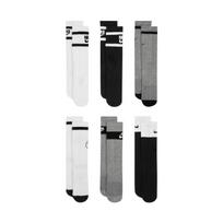 Nike Everyday Cush Crew jaunimo kojinės, 6 poros, baltos, pilkos, juodos CK7302 901