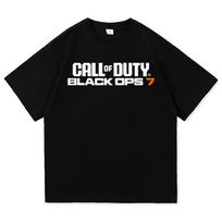 Call of Duty 7 Marškinėliai Karštos Mados Vyrams/Moterims Harajuku Estetika Vintage Marškinėliai Aukštos Kokybės Laisvalaikio Šaunūs Žaidimų Medvilniniai Marškinėliai S gray