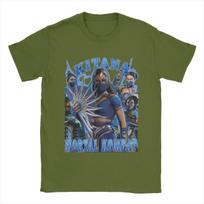 Men T-Shirt Mortal Kombat 1 Kitana Vintage Pure Cotton Tee Shirt Short Sleeve T Shirts Round Collar Clothes Graphic Printed 4XL gray