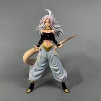 28cm Dragon Ball Androidas #21 Stovima Anime Figūrėlė Modelis Statula Gerbėjų Kolekcija Darbalaukio Dekoracija Ornamentas Žaislas Dovana 28cm gray
