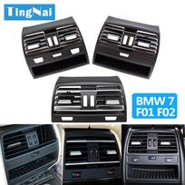 Rear Fresh Air Conditioning AC Vent Grille Outlet Cover Panel Replacement For BMW 7 Series F01 F02 730 735 740 Rear-Two Holes black