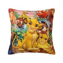 Disney animacinis filmas Liūtas Karalius Pagalvės užvalkalas 45x45cm Svetainės dekoracija Mielos Kawaii Anime Pagalvės Sofai Kvadratinis Pagalvės užvalkalas 12x12Inch beige