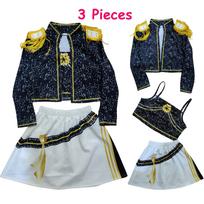Vaikų mergaitės Zoey Mira Rumi Cosplay Auksinis Medžiotojos Kostiumas 3D Spausdinimas KPDH KDPop Scenos Kostiumas Vaikų Helovino Šventės Drabužiai Kids 150cm&KPOP Demon Hunters gray