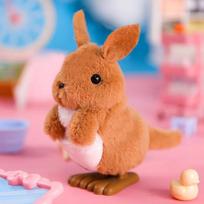 Plush Animals Toy Kids Boy Girl Stuffed Animals Bunny 1pcs Cute Wind Up Jumping Bunny Clockwork Walking Toys Children Fun Gifts blue