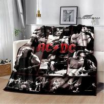 3D retro roko grupės AC/DC spausdintas pledas Pikniko pledas Šilti flaneliniai pledai Namų lovos užtiesalai lovoms Gimtadienio dovana 75x90cm