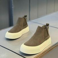 Martin boots winter high-top British style retro board shoes casual sports thick-soled heightening black boots 44 gray