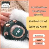 Rechargeable Cat Paw USB Hand Warmer | Explosion-Proof, Self-Heating, Portable | Ideal for Girls and Babies in Winter white
