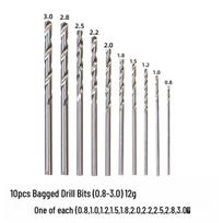 13-Piece Titanium-Plated Twist Drill Bit Set for Wood and Plastic Drilling