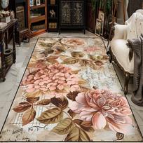 Modern 3D Floral Carpet Soft Flannel Rugs for Living Room Bedroom Bedside Home Sofa Floor Mat Fashion Decoration 60*90cm