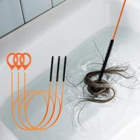 Drain Cleaning Tools Hair Debris Remover for Sink Bathroom Kitchen Bathtub Shower Hand Tools Pipe Dredging Sewer Cleaning Hook gray