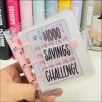 1000 Savings Challenge Binder , Money Saving Binder, Savings Challenges Book with Envelopes, Envelope Savings Challenge, Mini Bu gray