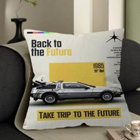 Classic Movie Clips Back To The Future Delorean Time Machine Pillow Anime Pillow Sofa Bed Head Pillow Cover x cm 30X30cm white