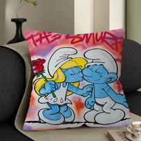 Animacinių Smurfų Personalizuota Pagalvės Dangalo Nuo Dulkių Miegamojo Vaikų Šventės Dekoro Pagalvės Užvalkalas Gimtadienio Vaikų Dovana 30x30 cm white