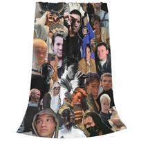 Marcus And Martinus dvynių berniukų vilnos pledai MM dainininkų pledai sofai, lovai itin minkštas miegamojo pledas 180x230cm black