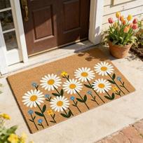 Thin Non-slip Floor Rug Mat, Durable Welcome Doormat Outdoor Entrance Mat, Welcome Mat, Machine Washable, Suitable for Family, 40x60cm white