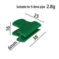 Greenhouse Film Pressing Clips - Single Clip Plastic Buckles for Gardening Accessories 6mm Single-head Membrane Buckle Light Green blue
