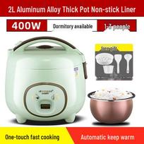Mini Smart Multi-Functional Ceramic Rice Cooker for Home and Dormitory with Steaming and Cooking Features Tea Green - Mechanical - Thick Kettle Liner gray