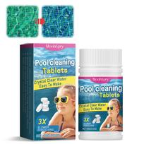Swimming Pool Cleaning Tablets Pool Clear Water Clarifier Tablets Algae Control Stain Removal Cleaner Pool Winterizing Cleaner blue