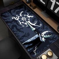 Mouse Pad Anime Game Hollow Knight Mousepad Laptop Gaming Accessories Keyboard Rug PC Blue Flower Kawaii Desk Mat For Teens Gift 50cmx100cm