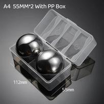 Odorless Reusable Stainless Steel Ice Cubes 38/55MM Round Metal Cooling Balls Set for Home Bar Cocktail Use A4